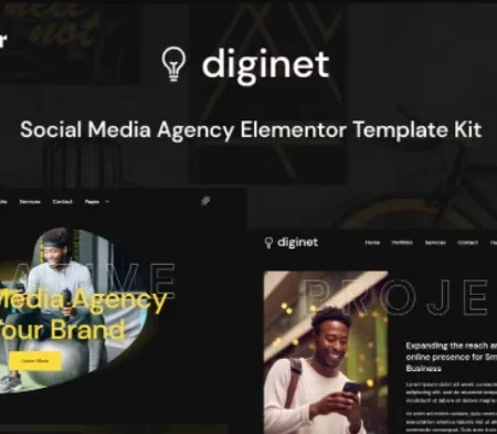 Diginet – Social Media Marketing Agency Elementor Template