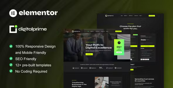 DigitalPrime Agency Elementor Template Kit DigitalPrime Agency Elementor Template Kit - Imagen 1