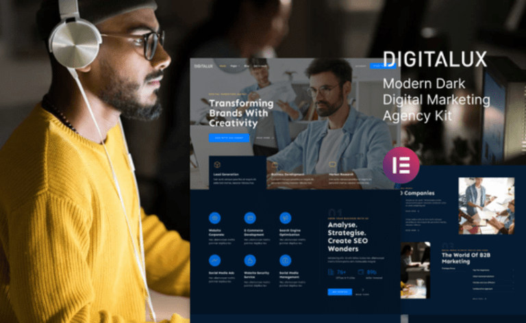 Digitalux – Modern Dark Digital Marketing Agency Template-min Digitalux – Modern Dark Digital Marketing Agency Template - Imagen 1