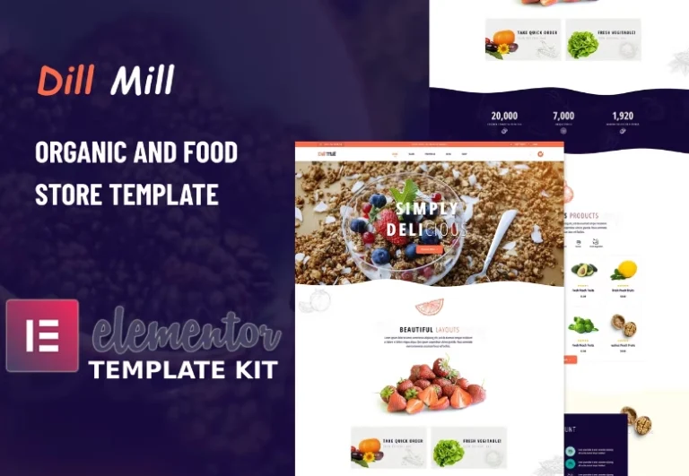 Dillmill – Organic Food Store Elementor Template Dillmill – Organic Food Store Elementor Template - Imagen 1