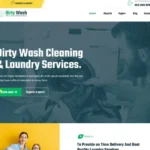 DirtyWash – Dry Cleaning & Laundry Service Elementor Template