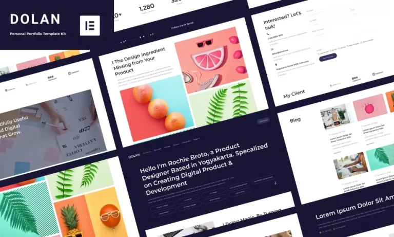 Dolan – Personal Portfolio Elementor Template Dolan – Personal Portfolio Elementor Template - Imagen 1
