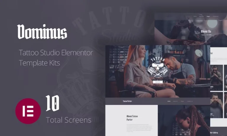Dominus – Tattoo Studio Elementor Template Dominus – Tattoo Studio Elementor Template - Imagen 1