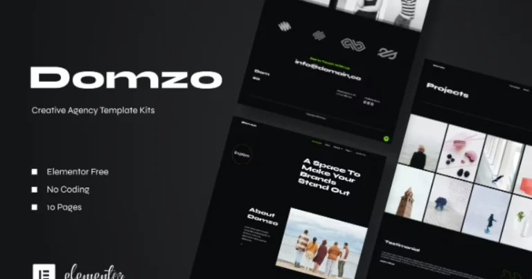 Domzo – Creative Agency Elementor Template Domzo – Creative Agency Elementor Template - Imagen 1