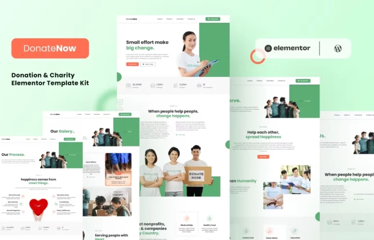 Donatenow – Donation & Charity Elementor Template Donatenow – Donation & Charity Elementor Template - Imagen 1
