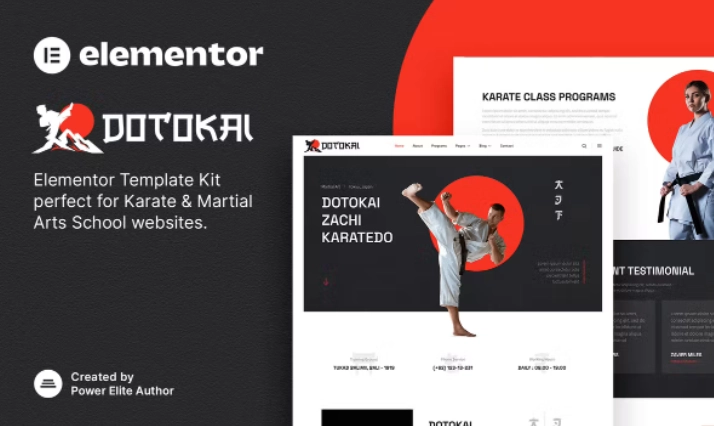 Dotokai – Karate & Martial Arts School Elementor Template Dosino – Arcade Games & Attractions Elementor Template - Imagen 1