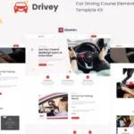 Drivey – Car Driving Course Elementor Template