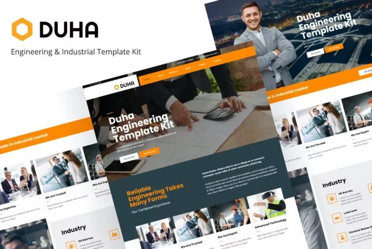 Duha – Engineering & Industrial Elementor Template Duha – Engineering & Industrial Elementor Template - Imagen 1