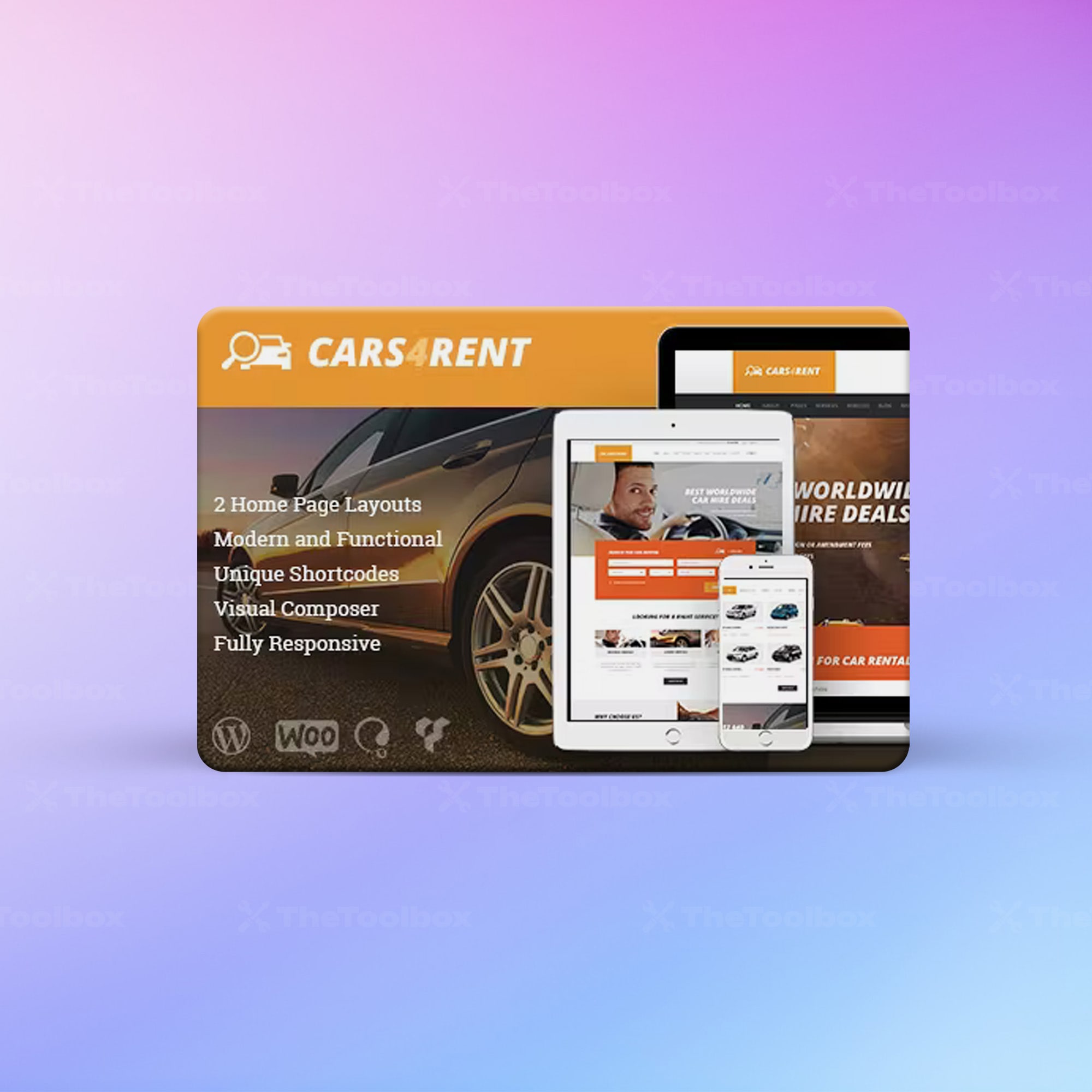 Cars4Rent Auto Rental and Taxi Theme-min Cars4Rent Auto Rental and Taxi Theme - Imagen 1