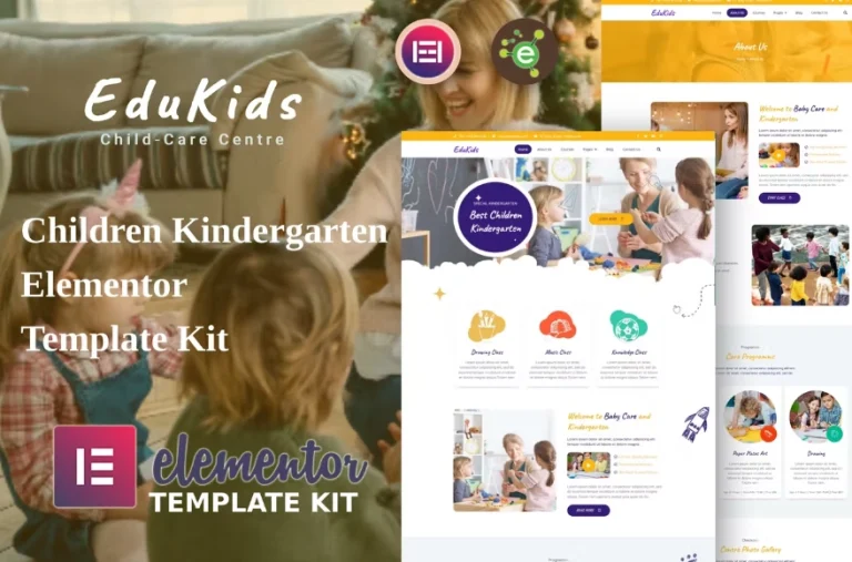 EduKids – Children Kindergarten Elementor Template EduKids – Children Kindergarten Elementor Template - Imagen 1