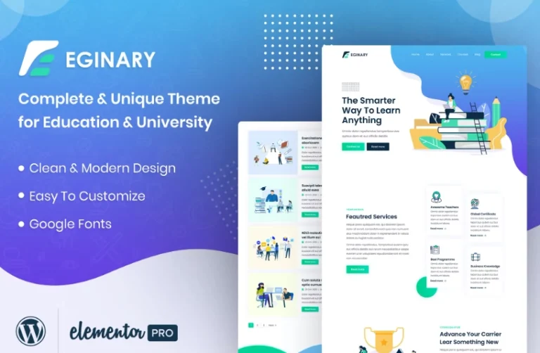 Eginary – Online Education Elementor Template -min Eginary – Online Education Elementor Template - Imagen 1