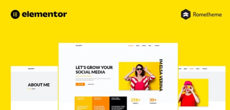 Elsa – Social Media Marketing & Management Elementor Pro Full Site Template Elsa – Social Media Marketing & Management Elementor Pro Full Site Template - Imagen 1