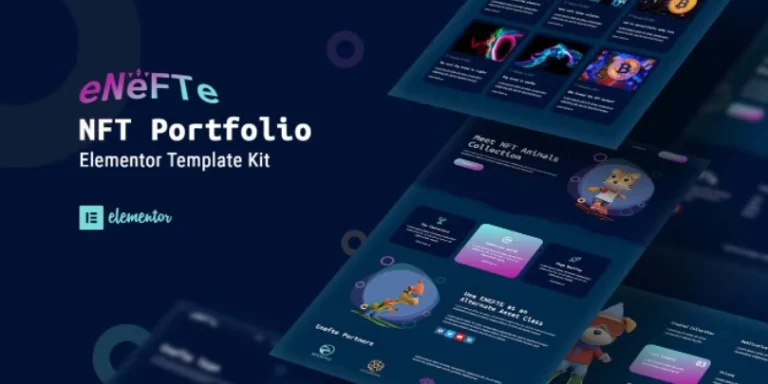 Enefte – NFT Portfolio Elementor Template Enefte – NFT Portfolio Elementor Template - Imagen 1