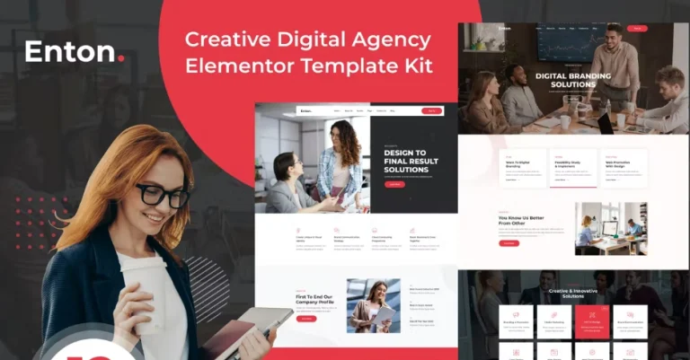 Enton – Creative Agency Elementor Template Enton – Creative Agency Elementor Template - Imagen 1