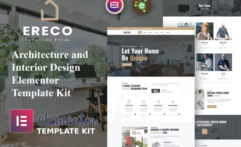 Ereco – Architecture & Interior Design Elementor Template Ereco – Architecture & Interior Design Elementor Template - Imagen 1