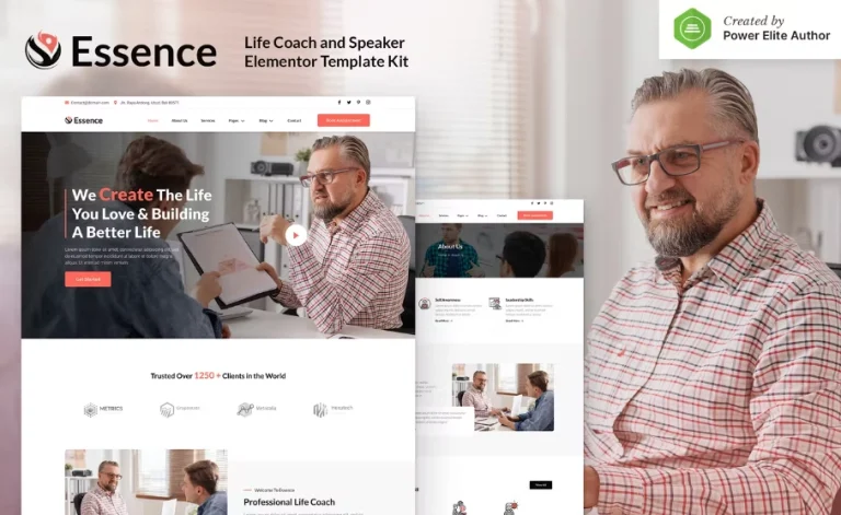 Essence – Life Coach & Speaker Elementor Template Essence – Life Coach & Speaker Elementor Template - Imagen 1