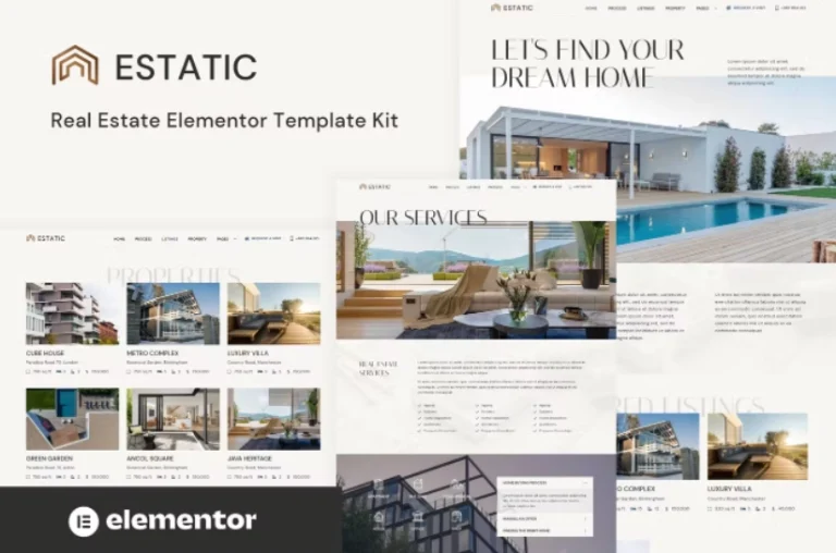 Estatic – Real Estate Elementor Template Estatic – Real Estate Elementor Template - Imagen 1