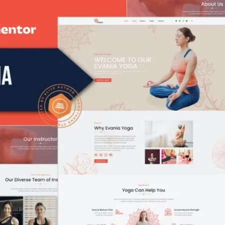 Evania – Yoga Studio Elementor Template