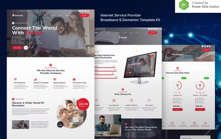 Evernet – Broadband & Internet Service Provider Elementor Template Evernet – Broadband & Internet Service Provider Elementor Template - Imagen 1