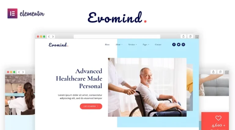 Evomind – Home Healthcare Services Elementor Template Evomind – Home Healthcare Services Elementor Template - Imagen 1
