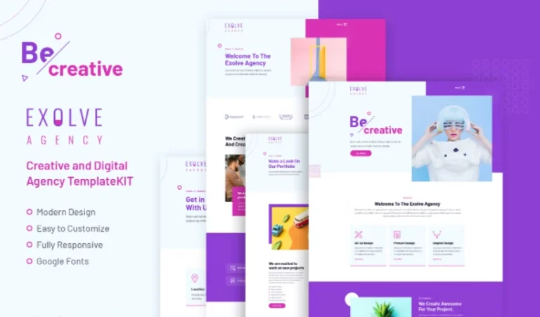 Exolve | Creative Portfolio Elementor Template Exolve | Creative Portfolio Elementor Template - Imagen 1