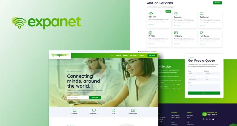 Expanet – Broadband & Internet Services Elementor Template Expanet – Broadband & Internet Services Elementor Template - Imagen 1