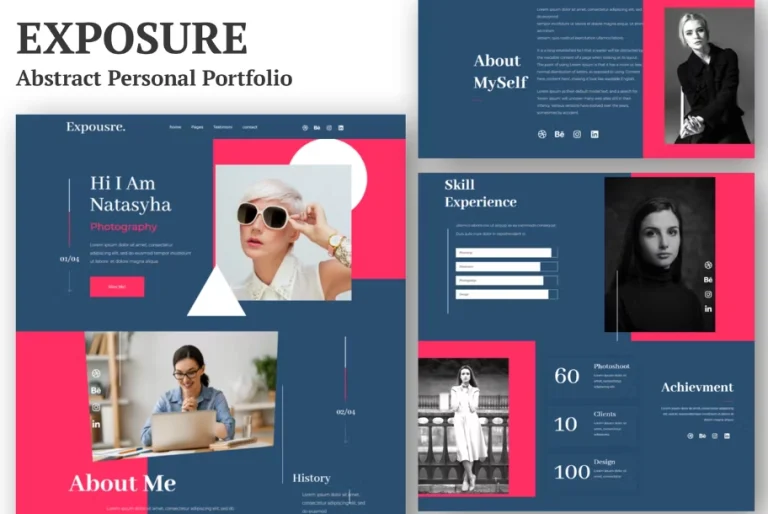 Exposure – Personal Portfolio Elementor Template Exposure – Personal Portfolio Elementor Template - Imagen 1