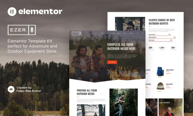 Ezer – Outdoor & Adventure Equipment Store Elementor Template Ezer – Outdoor & Adventure Equipment Store Elementor Template - Imagen 1