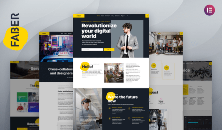 Faber – Tech Company Elementor Template-min Faber – Tech Company Elementor Template - Imagen 1