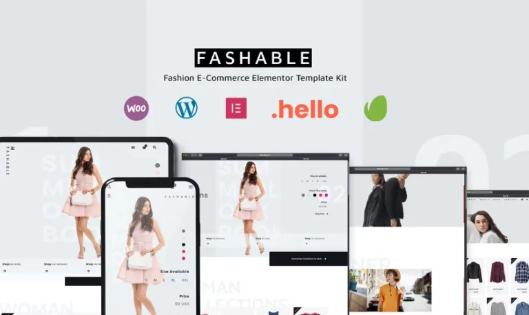 Fashable – Stylist eCommerce Elementor Template Fashable – Stylist eCommerce Elementor Template - Imagen 1