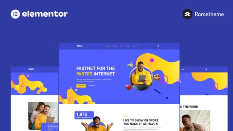 Fastnet – Broadband & Internet Elementor Pro Full Site Template Fastnet – Broadband & Internet Elementor Pro Full Site Template - Imagen 1