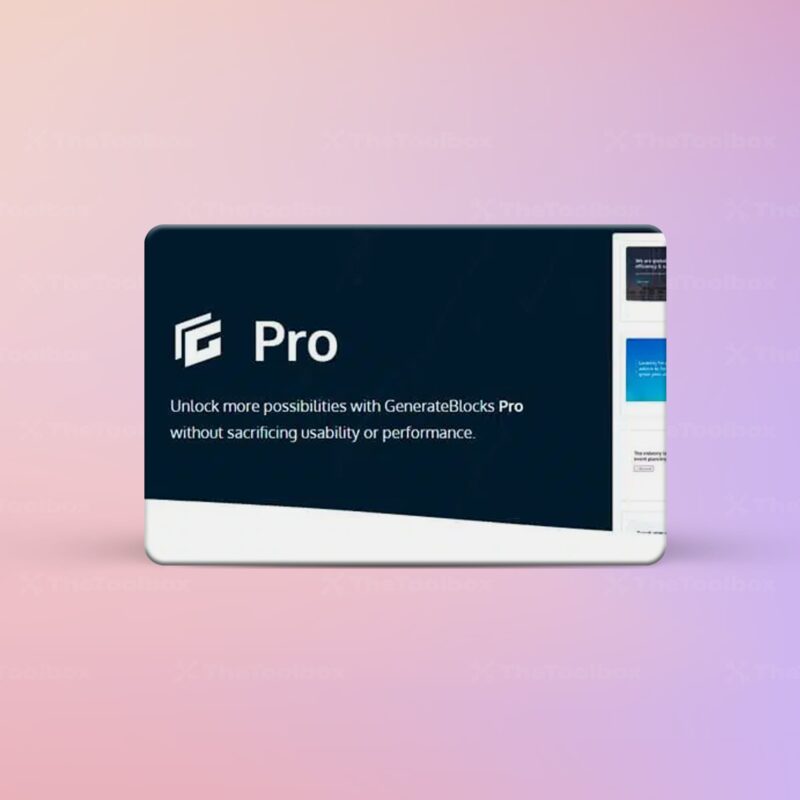 GenerateBlocks Pro Plugin - The Toolbox GPL Club