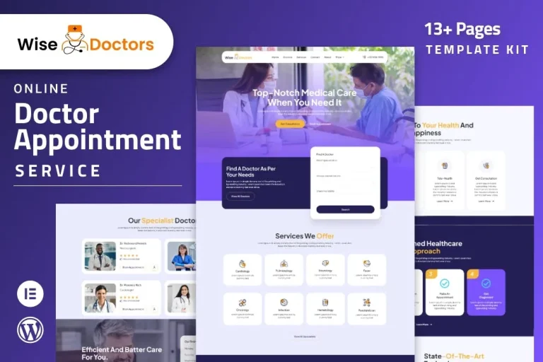 WiseDoctors – Healthcare & Medical Elementor Template WiseDoctors – Healthcare & Medical Elementor Template - Imagen 1