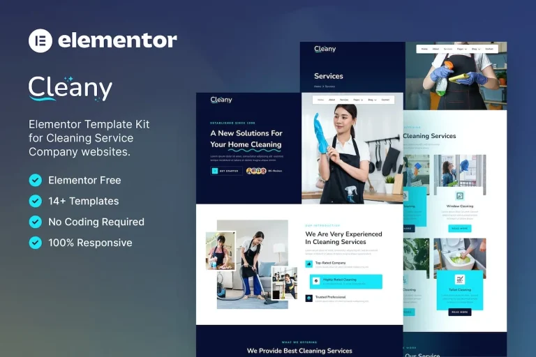 Cleany – Cleaning Service Company Elementor Template Cleany – Cleaning Service Company Elementor Template - Imagen 1