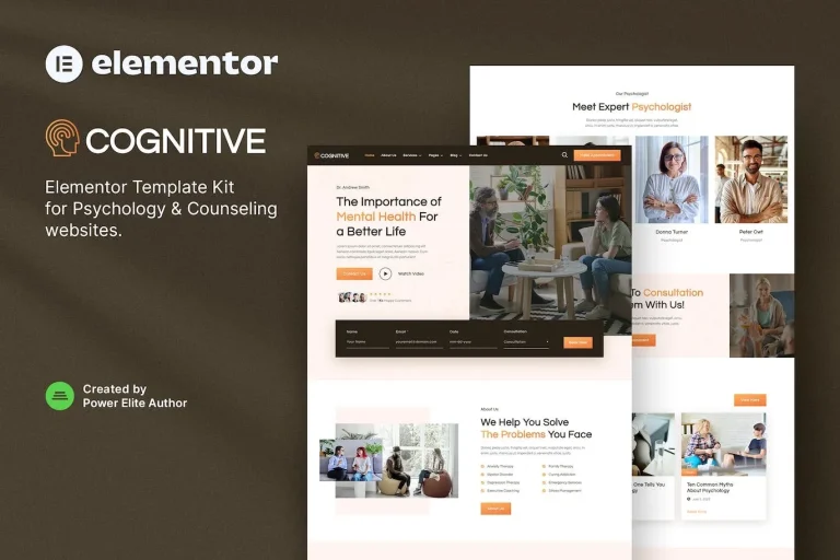 Cognitive – Psychology & Counseling Elementor Template Cognitive – Psychology & Counseling Elementor Template - Imagen 1