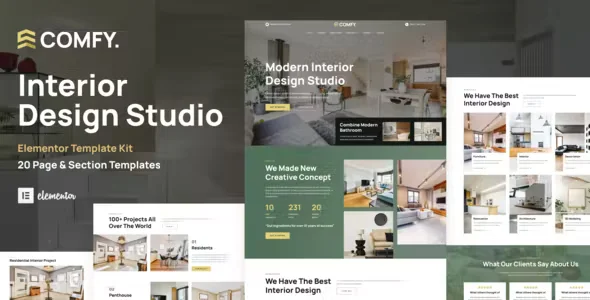 Comfy Interior Design Elementor Template Kit Comfy Interior Design Elementor Template Kit - Imagen 1