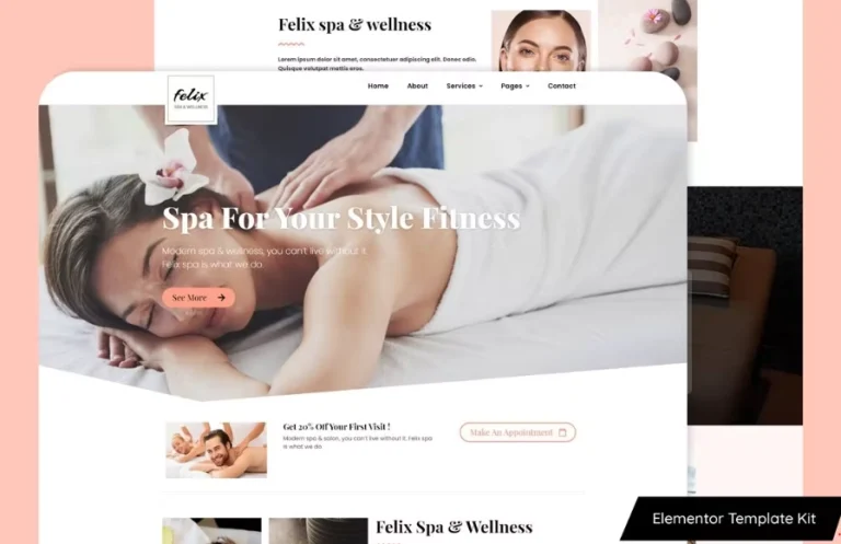 Felix – Spa Elementor Template Felix – Spa Elementor Template - Imagen 1