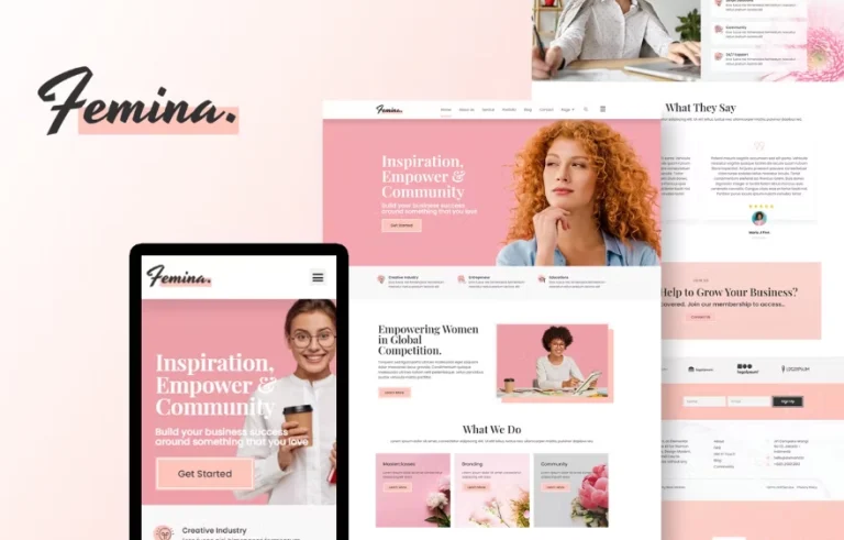 Femina – Feminine Business Elementor Template Femina – Feminine Business Elementor Template - Imagen 1