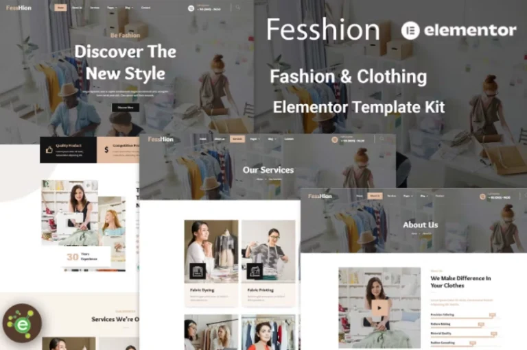 Fesshion – Fashion & Clothing Elementor Template Fesshion – Fashion & Clothing Elementor Template - Imagen 1