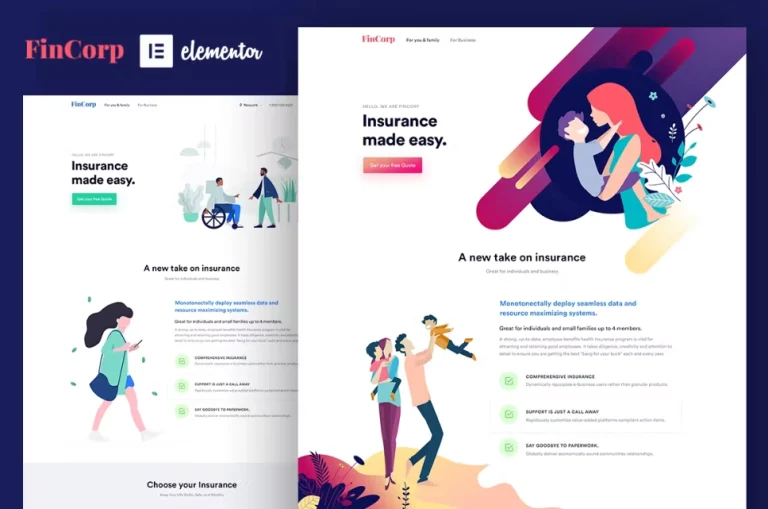 FinCorp – Insurance & Marketing Elementor Template FinCorp – Insurance & Marketing Elementor Template - Imagen 1