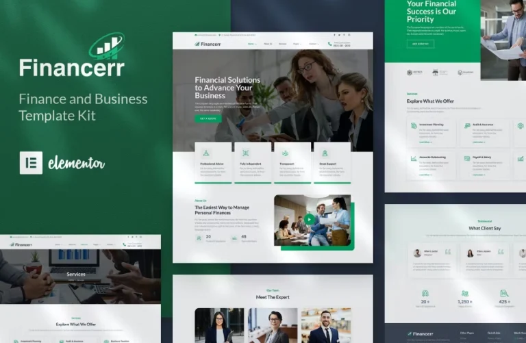 Financerr – Business & Finance Template Financerr – Business & Finance Template - Imagen 1