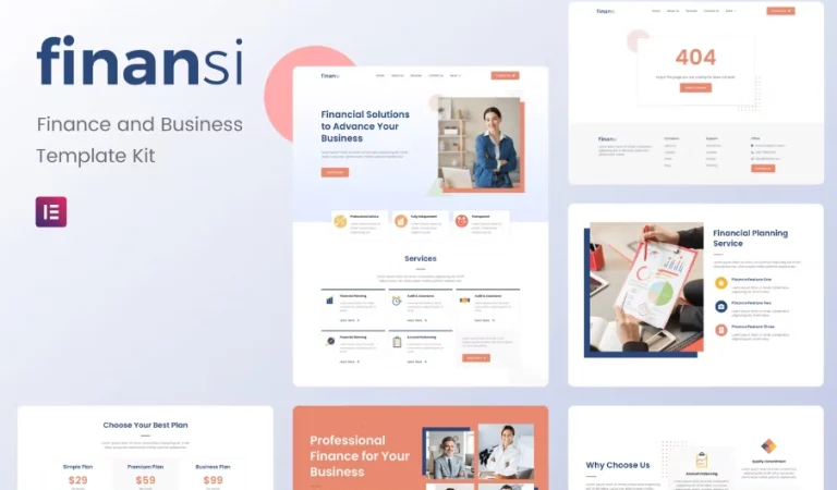 Finansi – Finance & Business Elementor Template Finansi – Finance & Business Elementor Template - Imagen 1