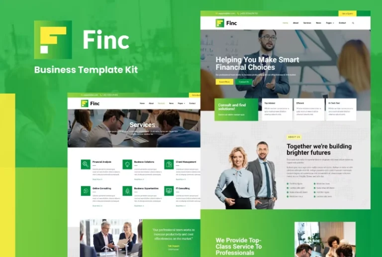 Finc – Business & Financial Elementor Template Finc – Business & Financial Elementor Template - Imagen 1