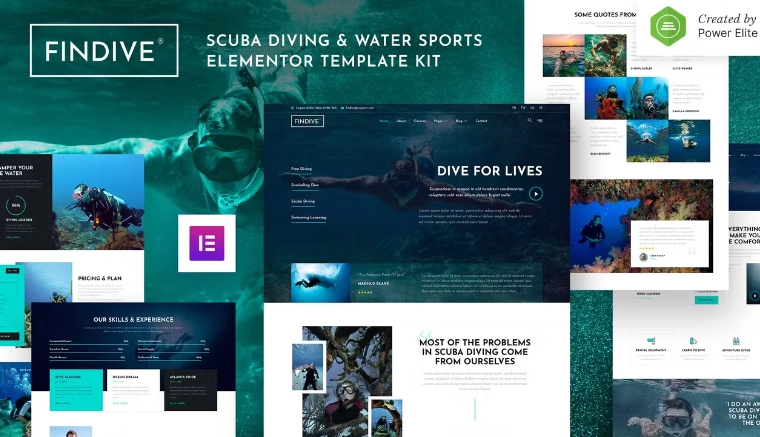 Findive – Scuba Diving & Water Sports Elementor Template Findive – Scuba Diving & Water Sports Elementor Template - Imagen 1