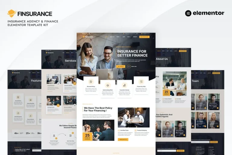 Finsurance – Insurance Agency & Finance Template Finsurance – Insurance Agency & Finance Template - Imagen 1