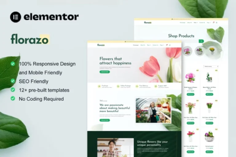 Florazo – WooCommerce Florist & Flower Shop Elementor Template Florazo – WooCommerce Florist & Flower Shop Elementor Template - Imagen 1