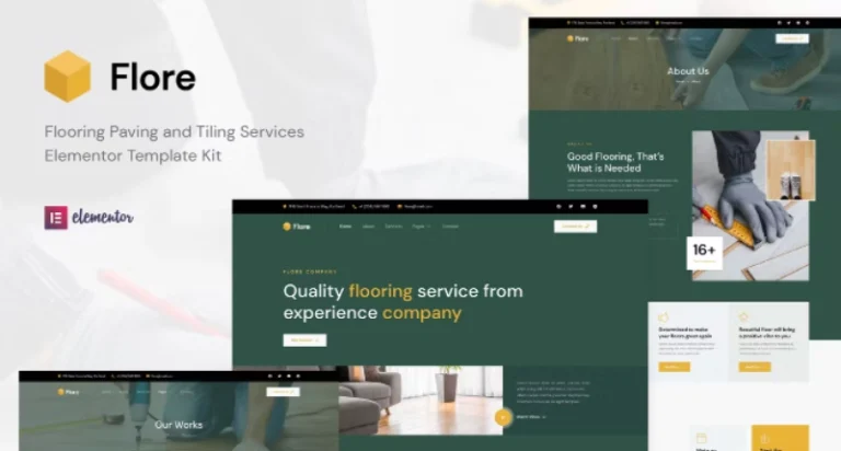 Flore – Flooring & Tiling Services Elementor Template Flore – Flooring & Tiling Services Elementor Template - Imagen 1