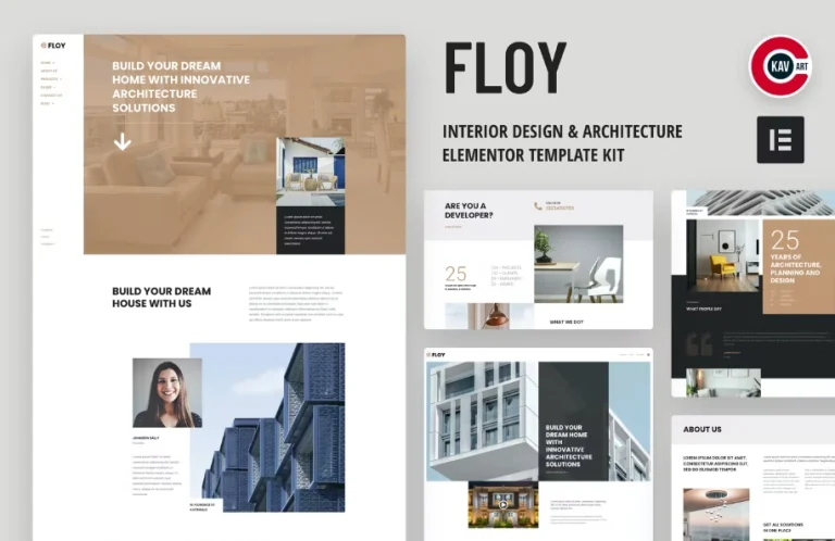 Floy – Interior Design & Architecture Elementor template Floy – Interior Design & Architecture Elementor template - Imagen 1