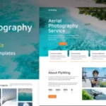 FlyWing – Drone Aerial Video & Photography WordPress Elementor Template