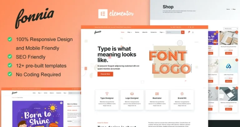 Fonnia – Digital Product Store Elementor Template Fonnia – Digital Product Store Elementor Template - Imagen 1